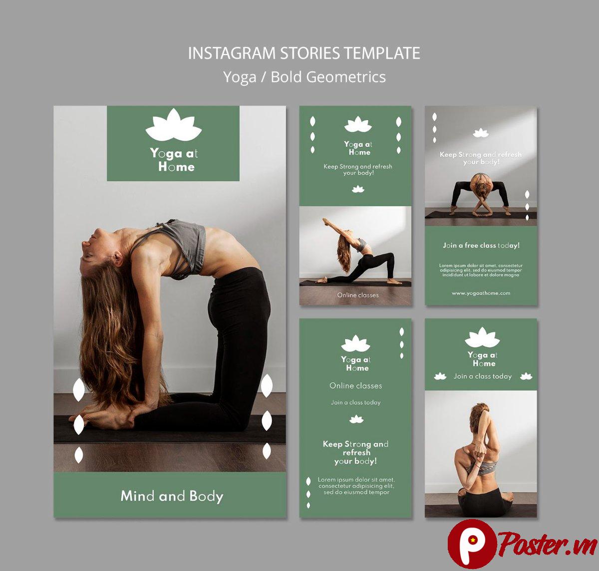 Mẫu Instagram Stories Yoga