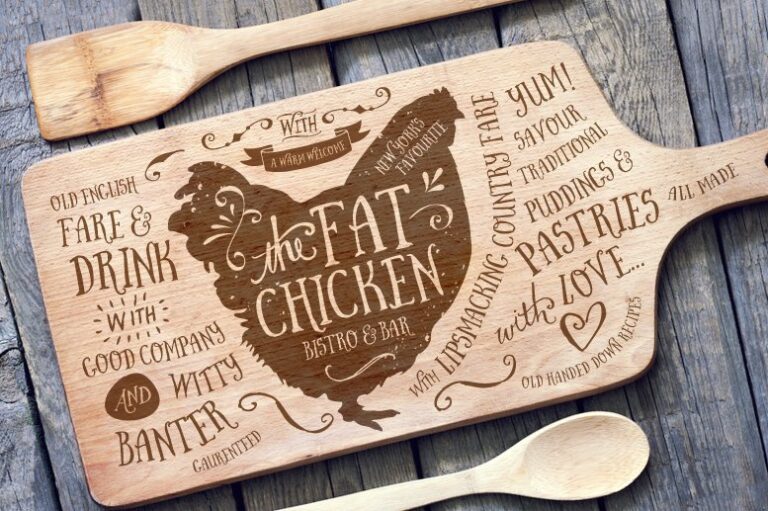 Mẫu Khắc Gỗ The Fat Chicken