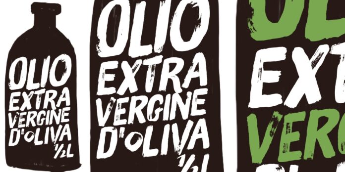 Mẫu label dầu oliu vector