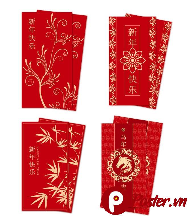 Mẫu lì xì Tết 2025 vector