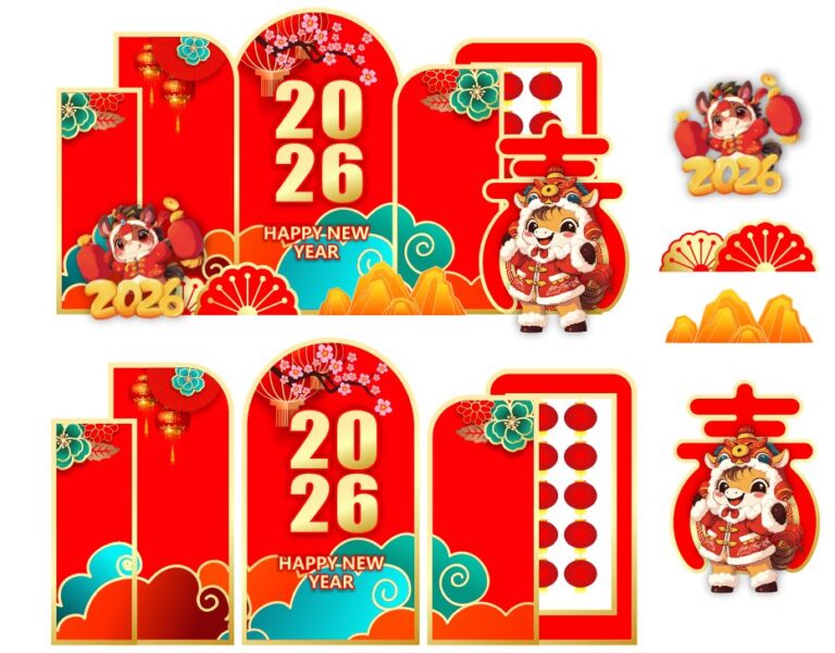 Mẫu lì xì Tết 2026 vector