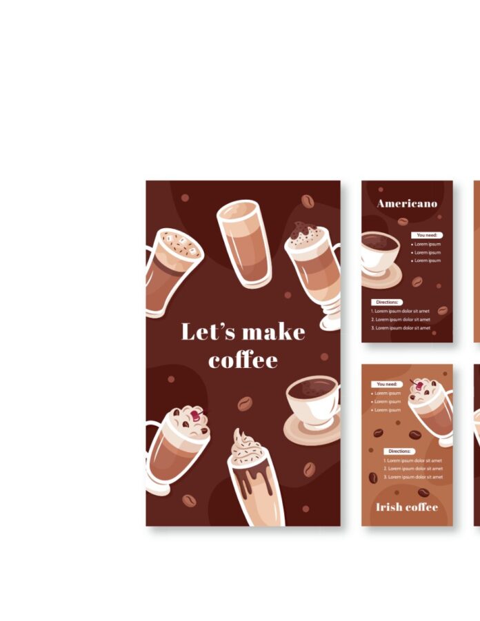 Mẫu menu cà phê vector