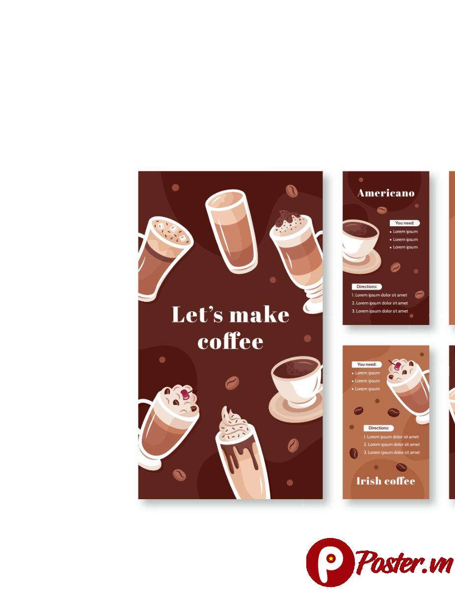 Mẫu menu cà phê vector