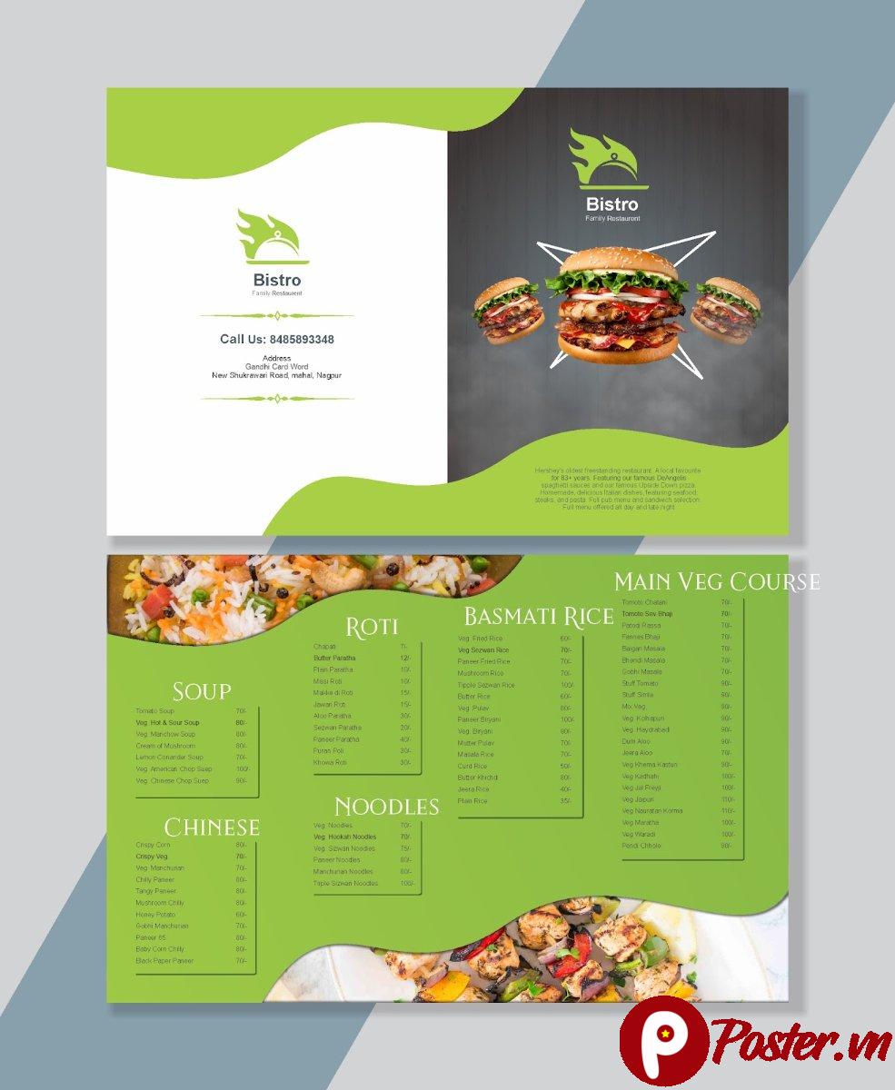 Mẫu Menu Nhà Hàng AI Đẹp