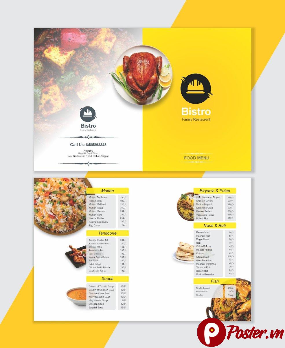 Mẫu Menu Nhà Hàng AI Chuyên Nghiệp