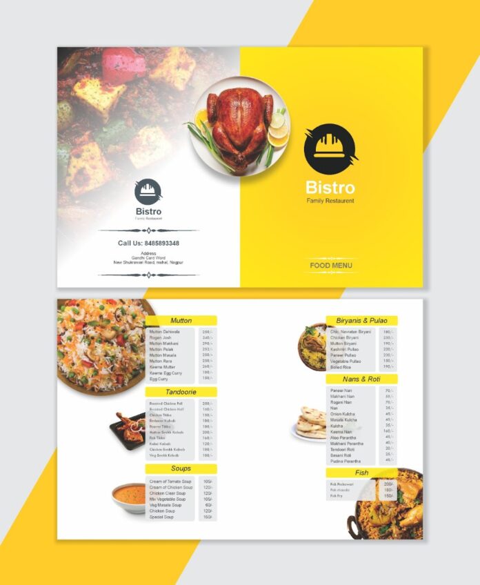 Mẫu menu nhà hàng AI chuyên nghiệp