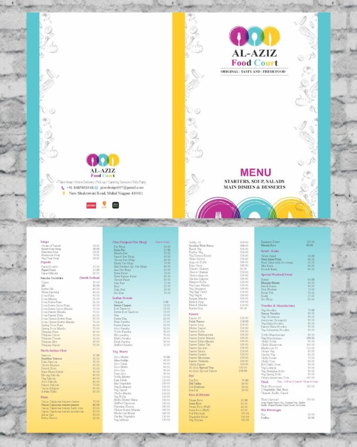 Mẫu menu nhà hàng đẹp