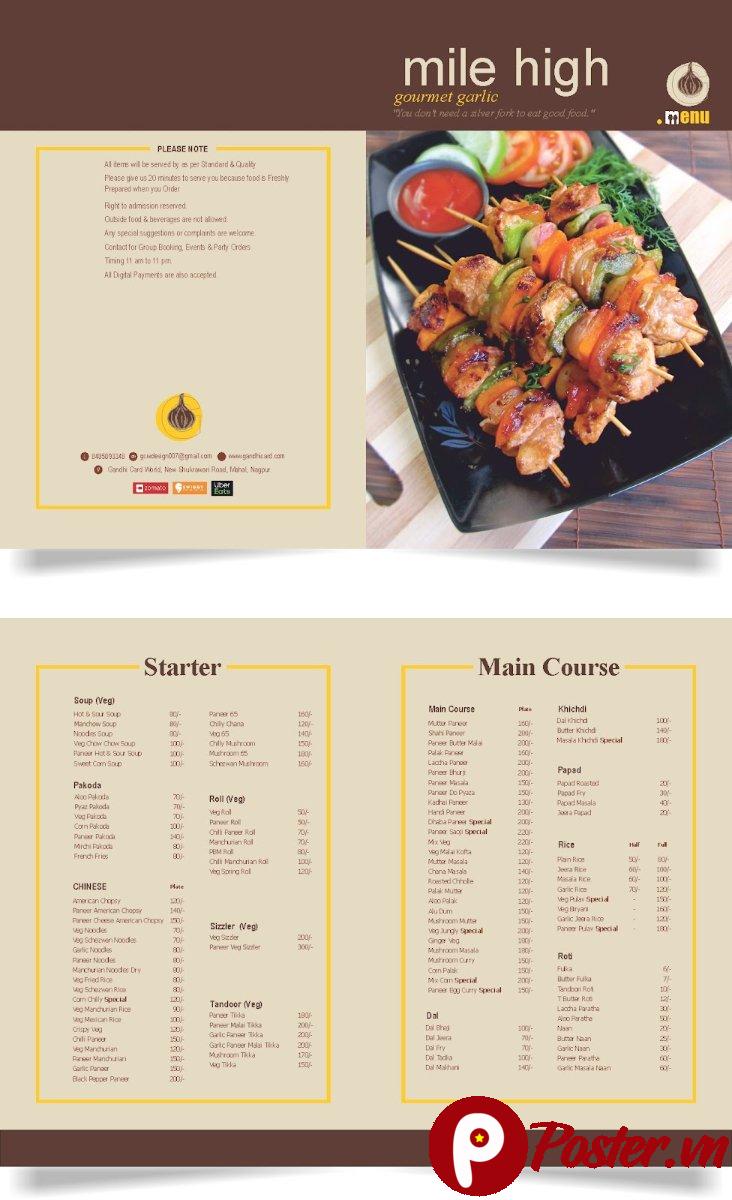 Mẫu menu nhà hàng đẹp
