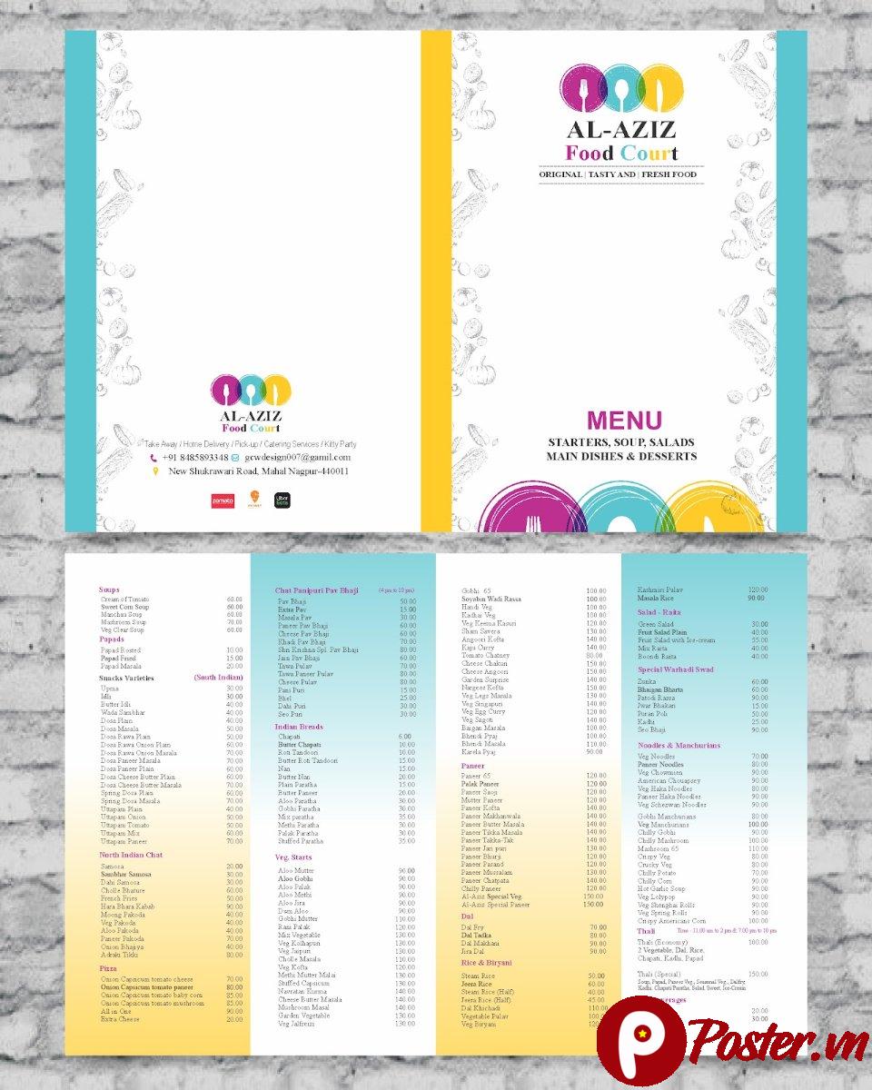 Mẫu menu nhà hàng đẹp
