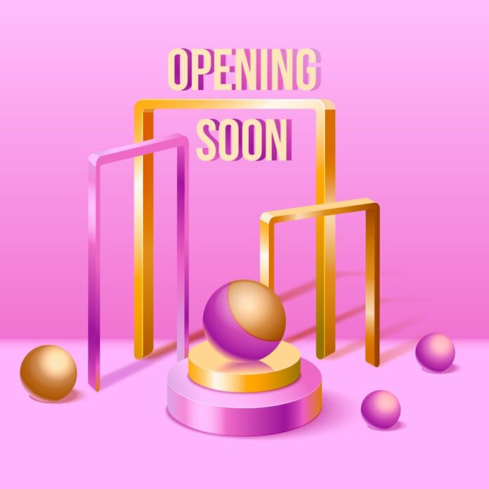 Mẫu Opening Soon 3D độc đáo
