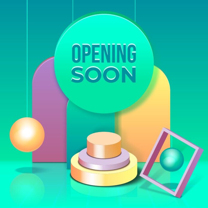 Mẫu Opening Soon Vector