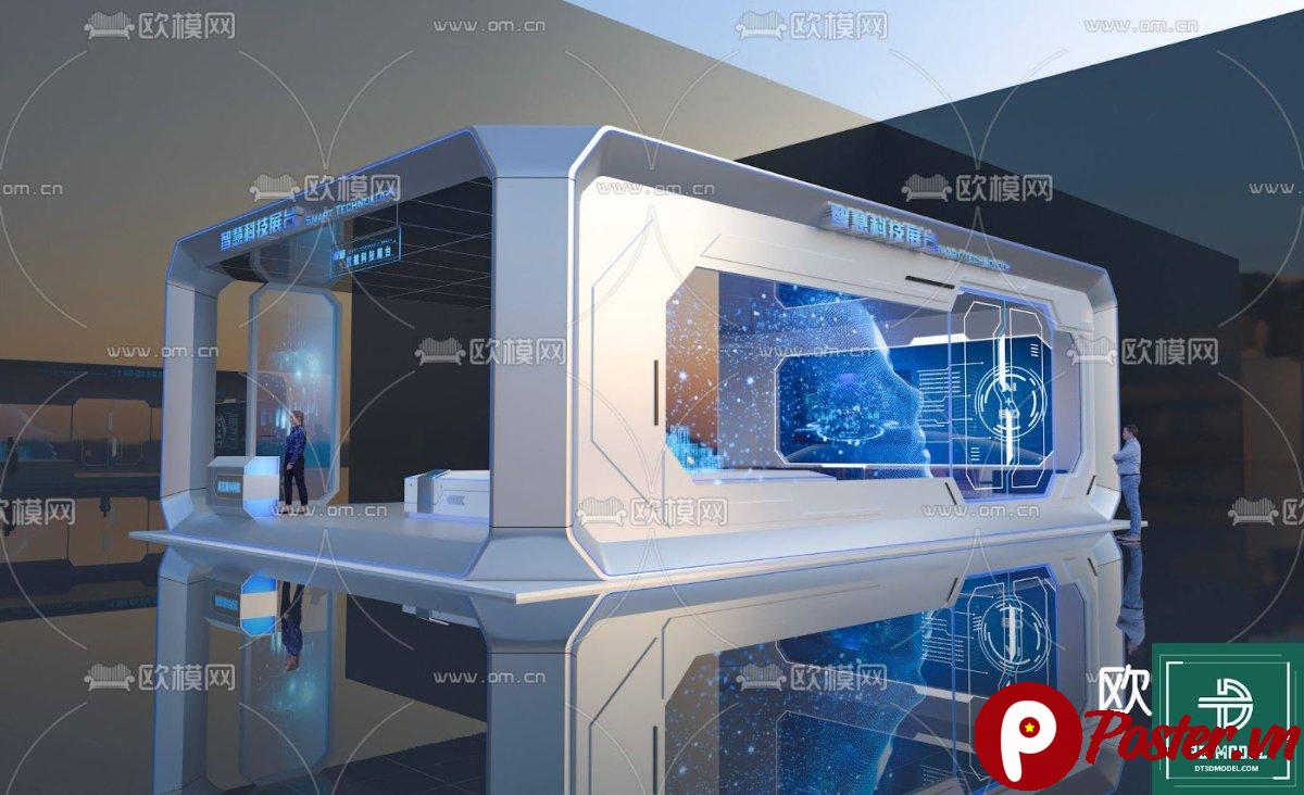 Mẫu phòng triển lãm 3D SketchUp