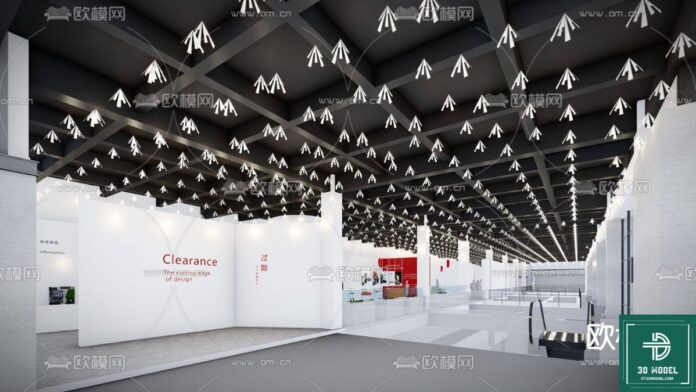 Mẫu phòng triển lãm SketchUp hiện đại