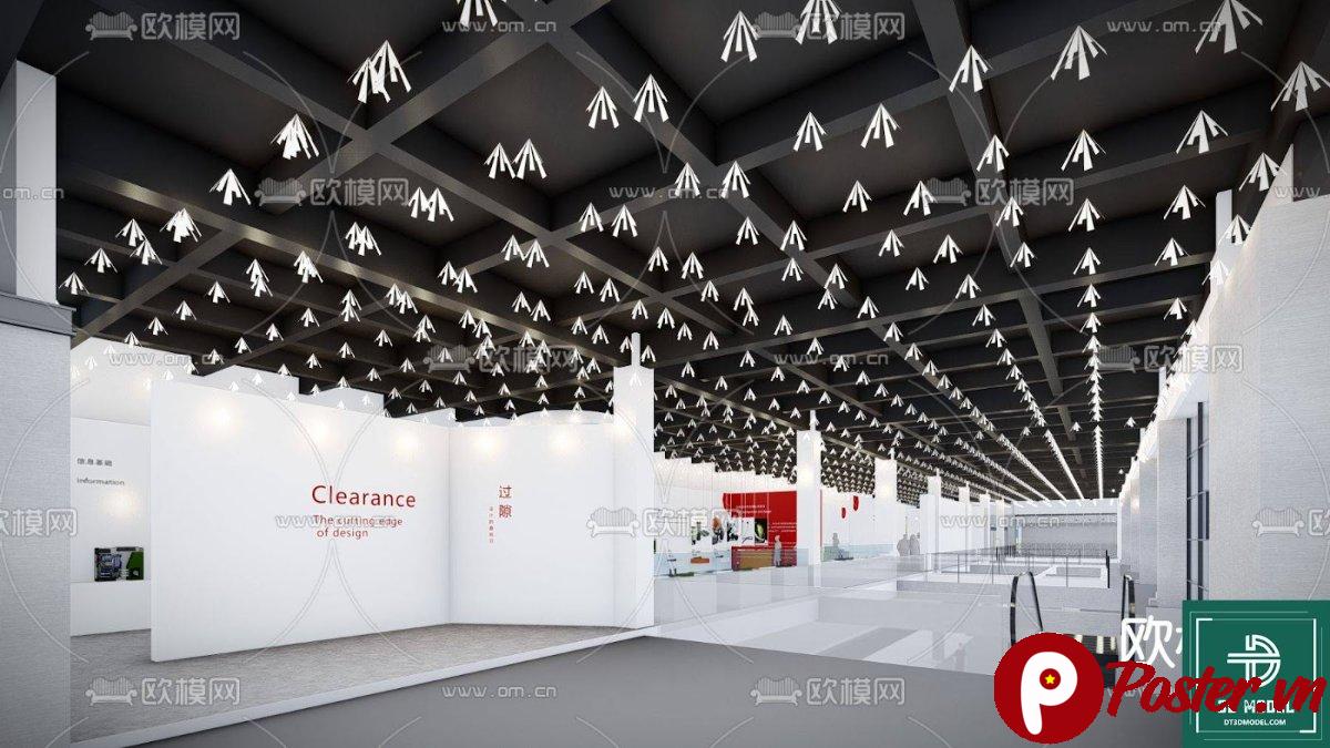 Mẫu phòng triển lãm SketchUp hiện đại