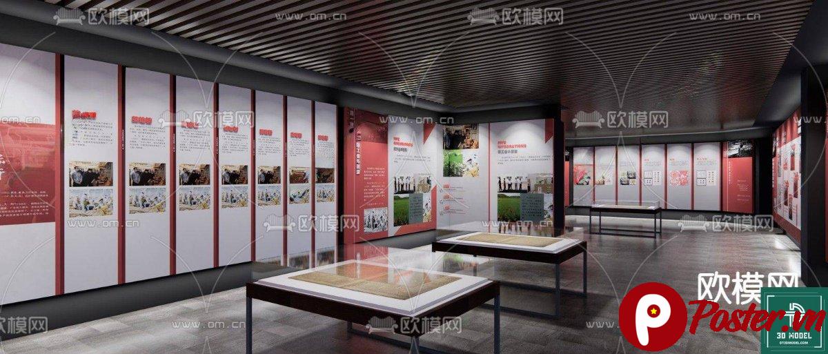 Mẫu phòng triển lãm SketchUp