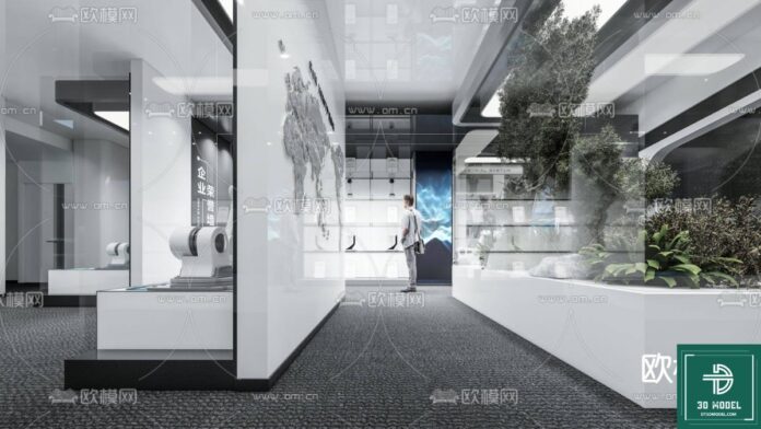 Mẫu phòng triển lãm SketchUp 3D