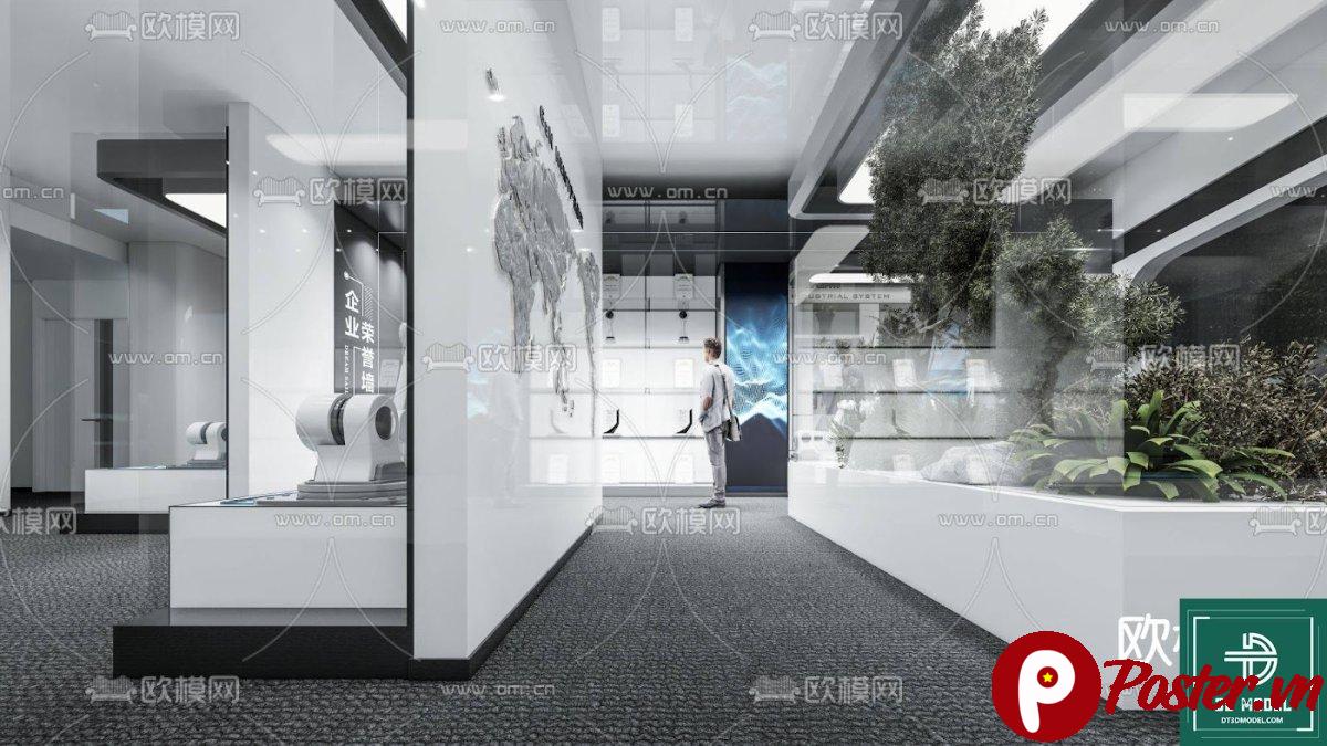 Mẫu phòng triển lãm SketchUp 3D