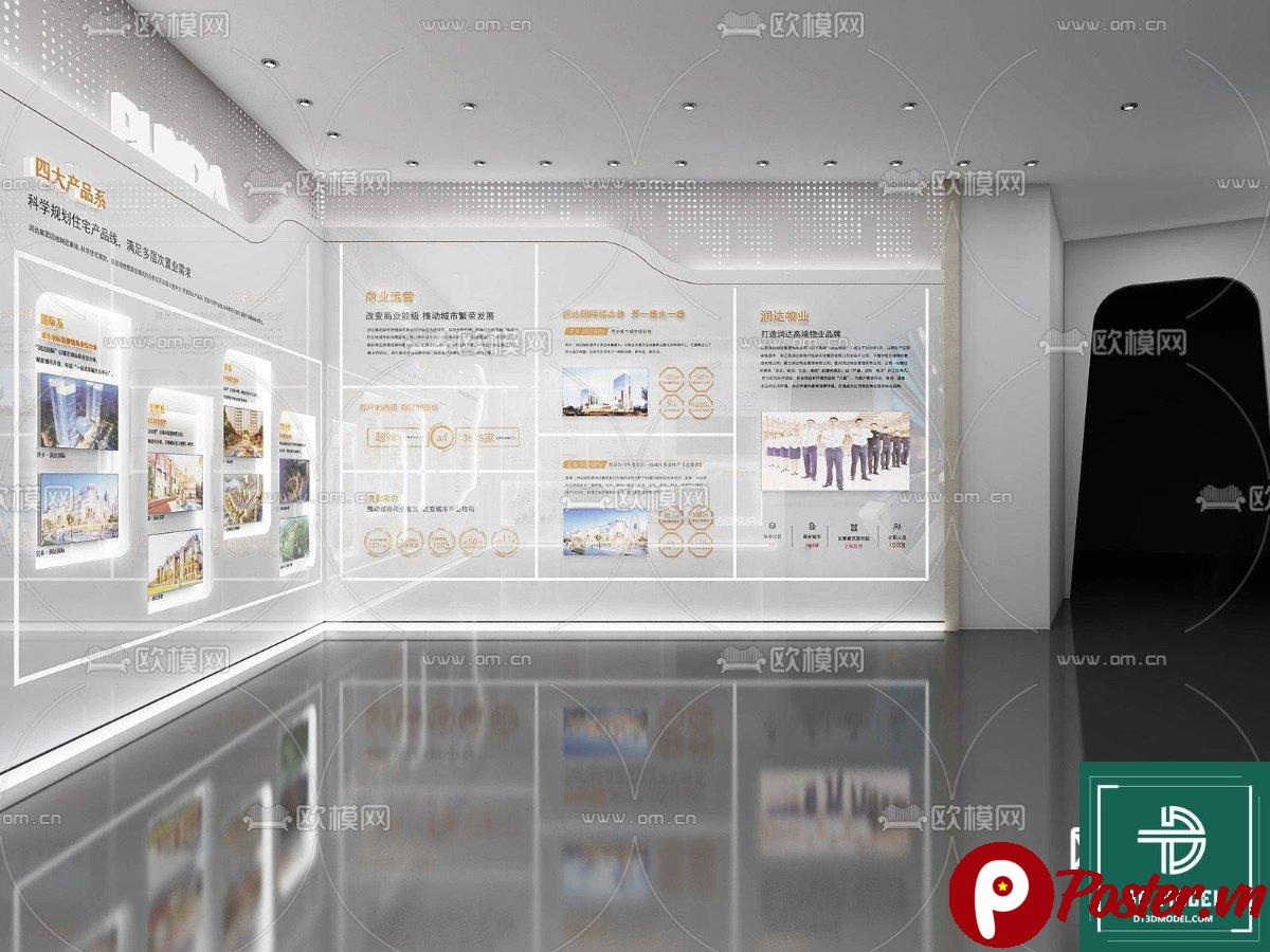 Mẫu phòng triển lãm SketchUp 3D