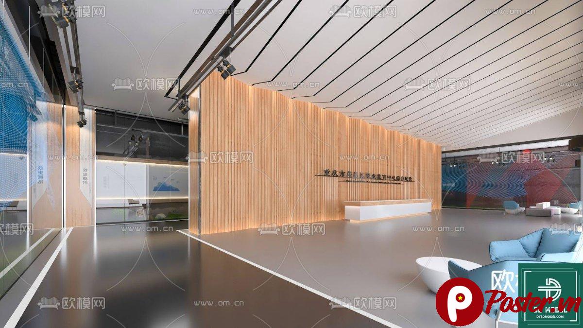 Mẫu phòng triển lãm SketchUp 3D