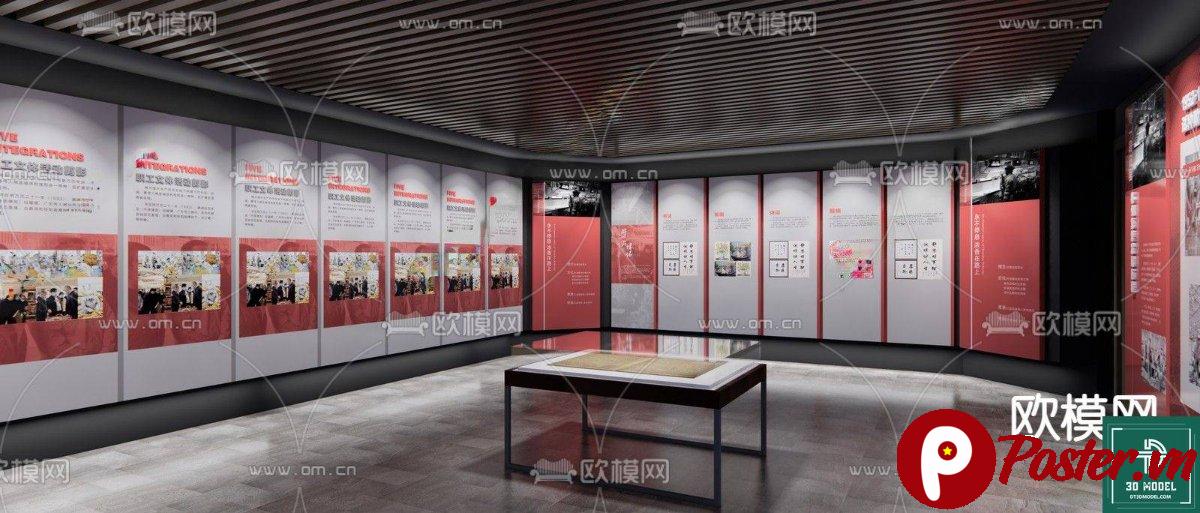 Mẫu phòng triển lãm SketchUp