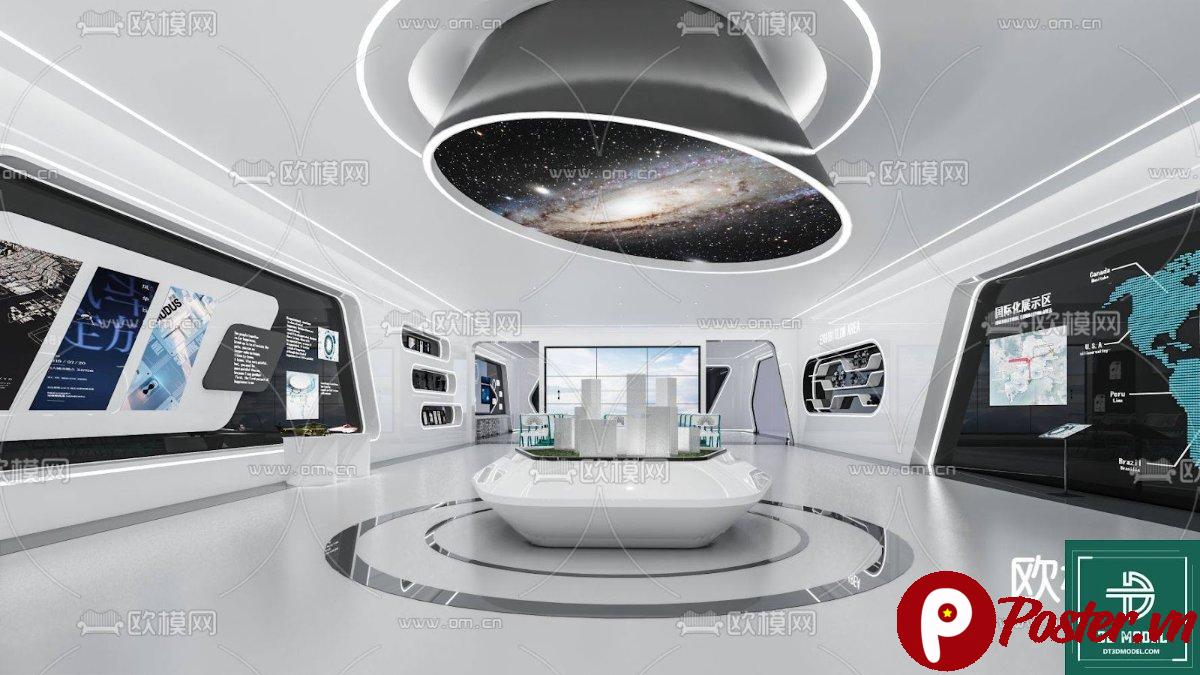 Phòng triển lãm SketchUp hiện đại