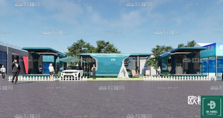 Mẫu phòng triển lãm SketchUp hiện đại