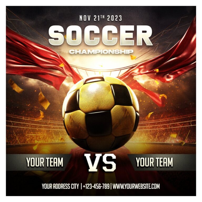 Mẫu poster bóng đá PSD