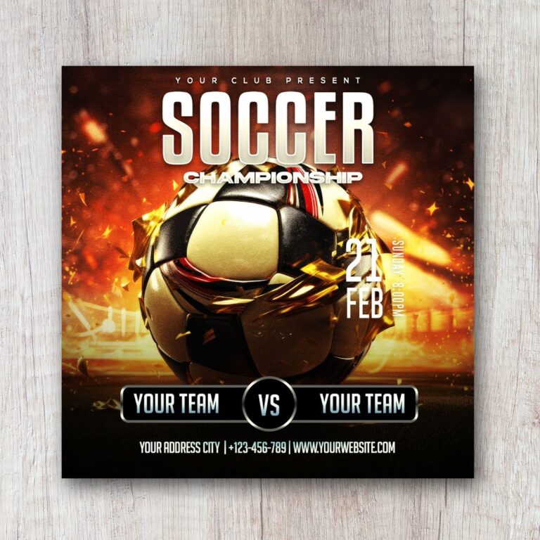 Mẫu poster bóng đá PSD chuyên nghiệp