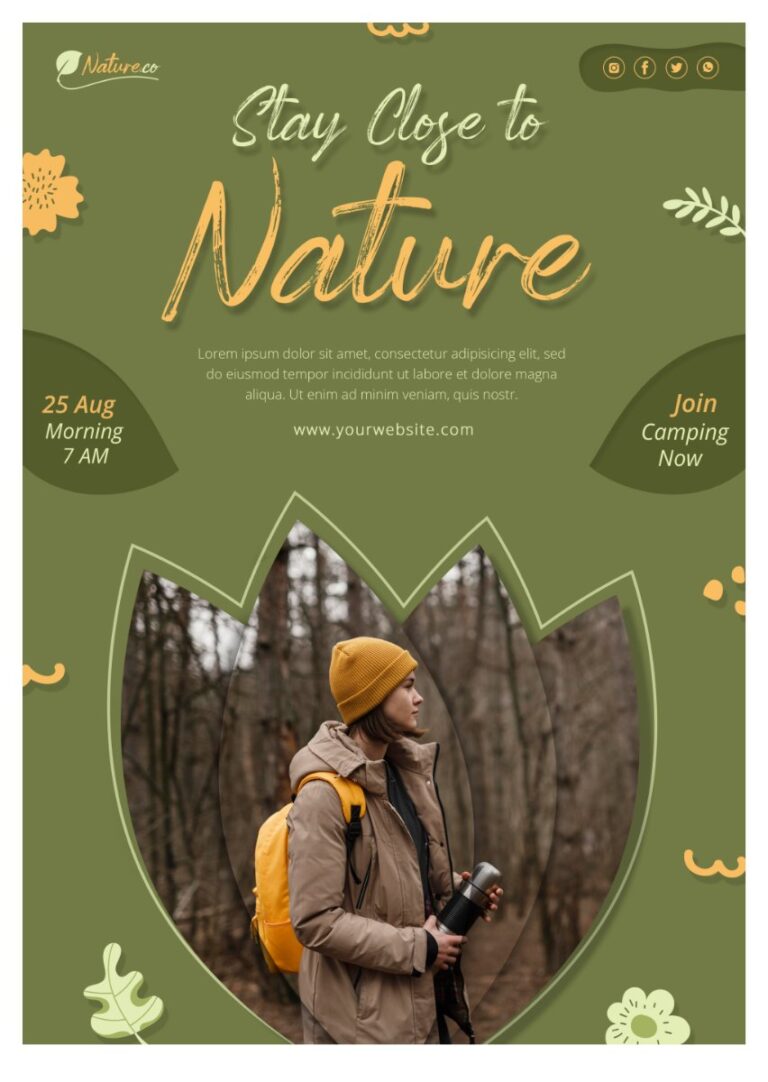 Poster cắm trại thiên nhiên