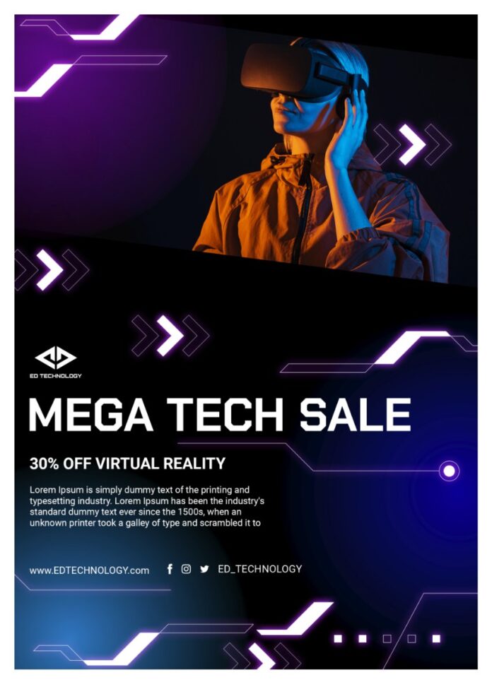 Poster Mega Tech Sale VR
