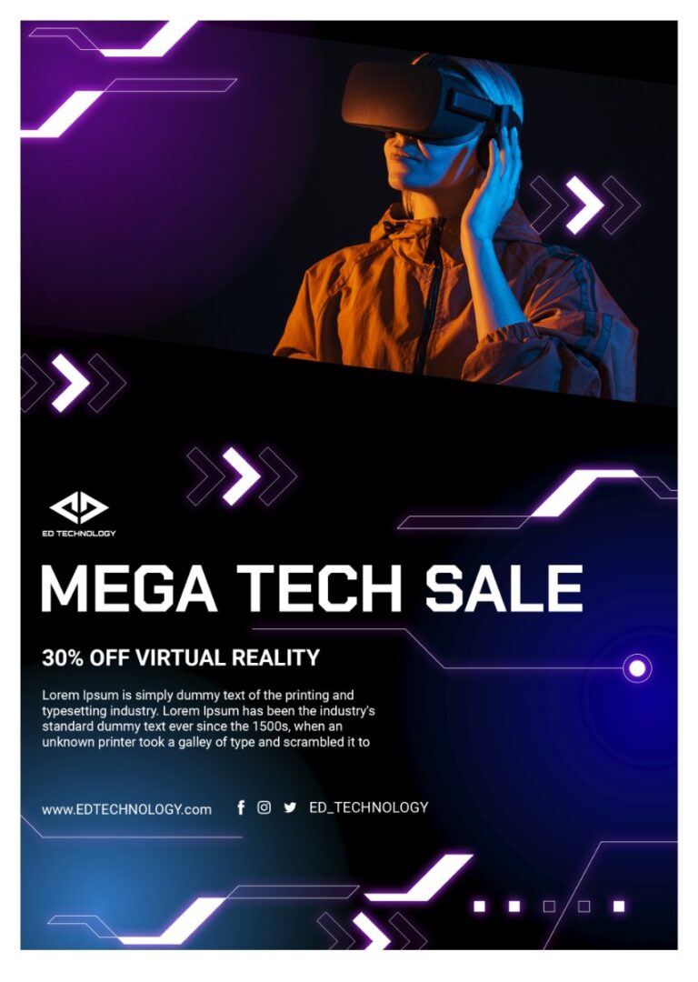 Poster Mega Tech Sale VR