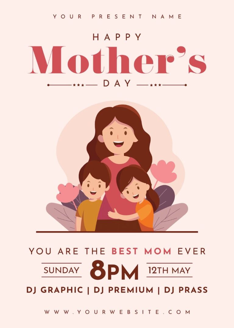 Mẫu Poster Ngày Của Mẹ CMYK