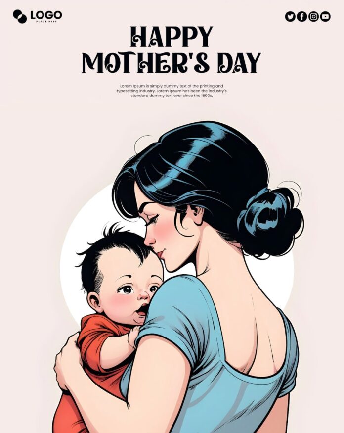 Mẫu poster Ngày của Mẹ vector