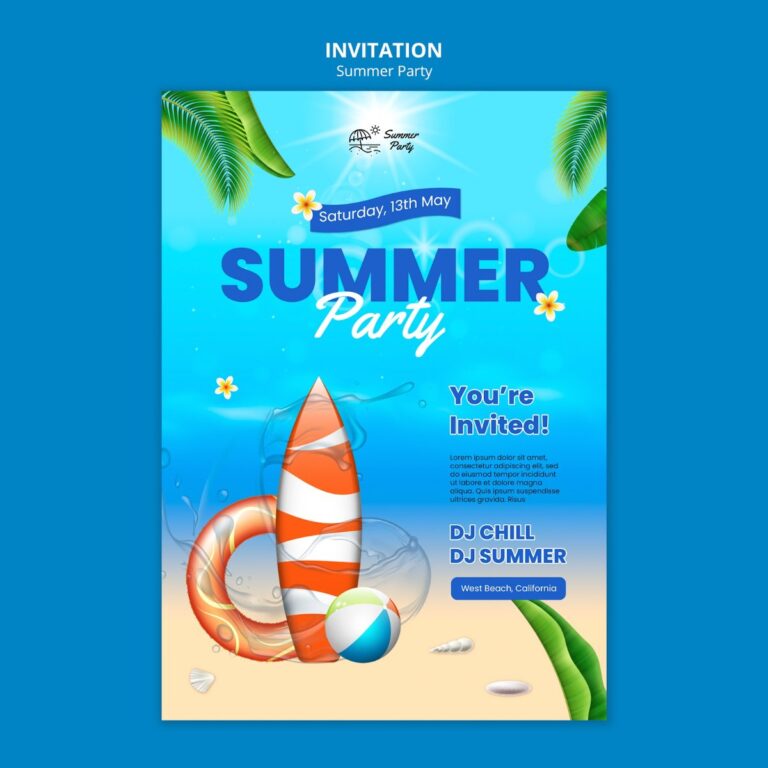 Poster Summer Party Vector
