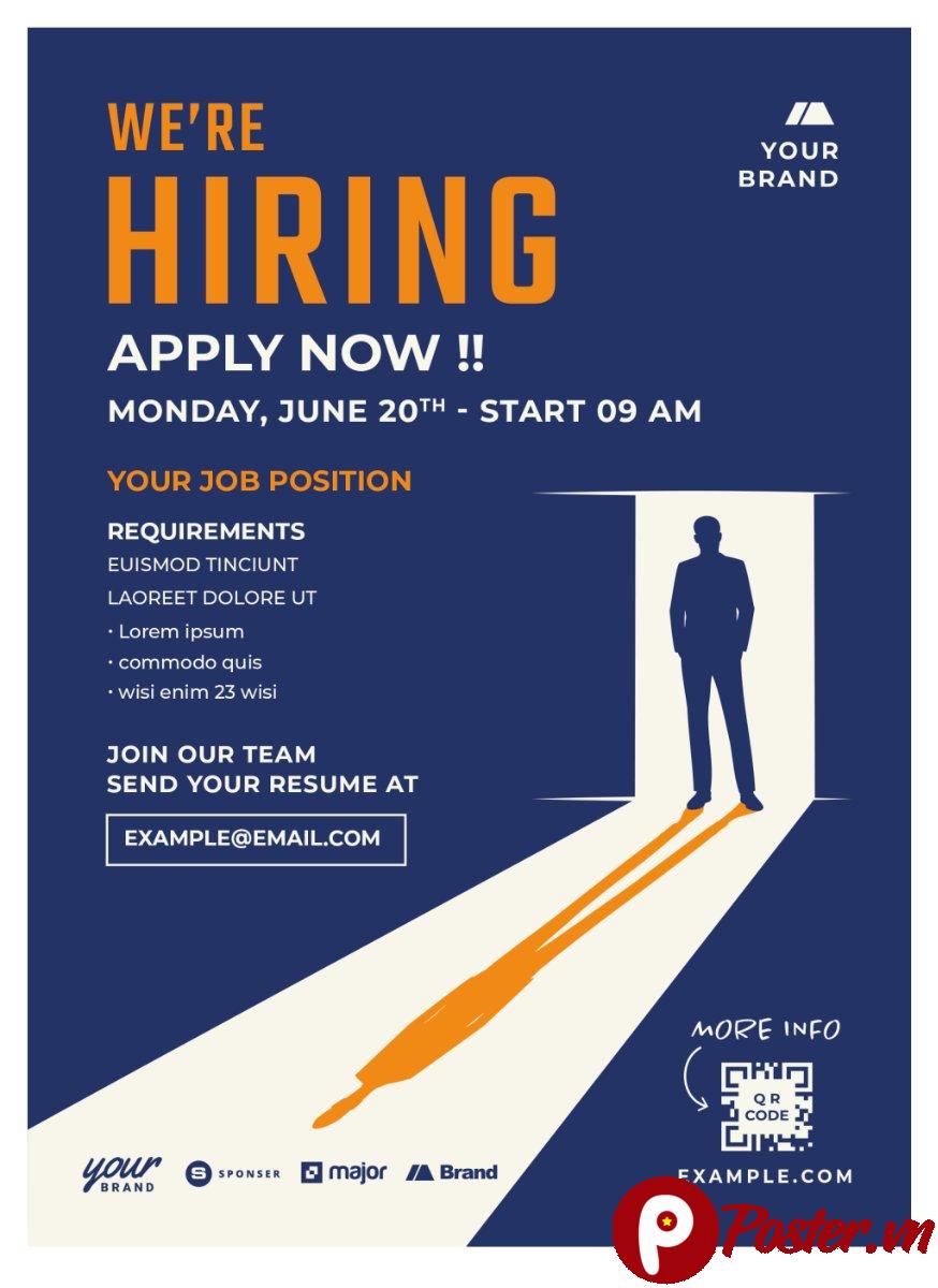 Mẫu poster tuyển dụng designer - Chi tiết 1