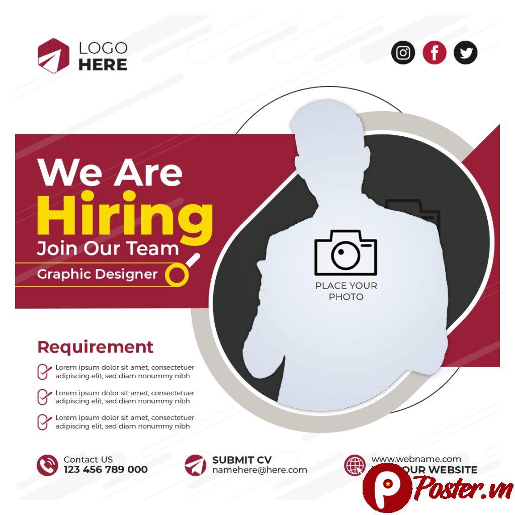 Mẫu poster tuyển dụng designer - Chi tiết 3