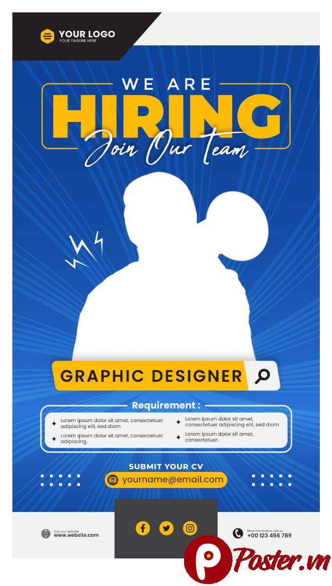 Mẫu poster tuyển dụng designer