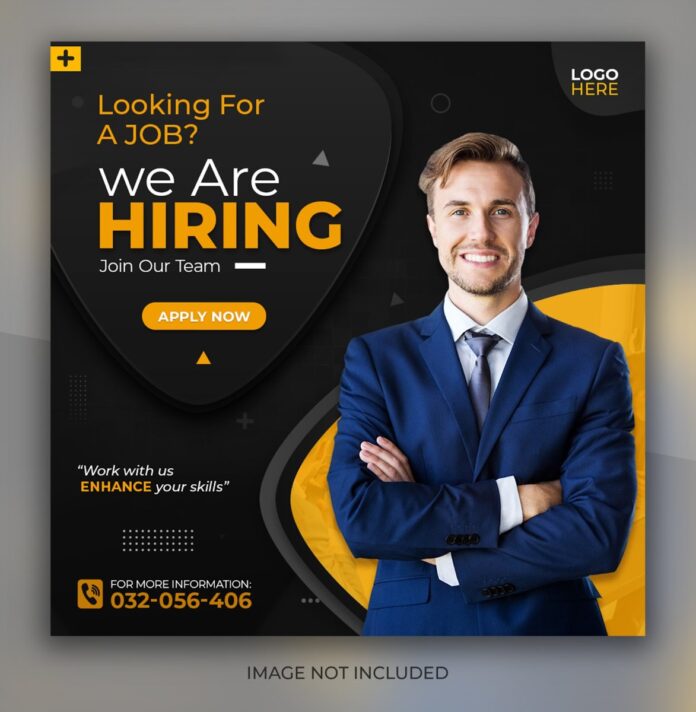 Mẫu poster tuyển dụng PSD