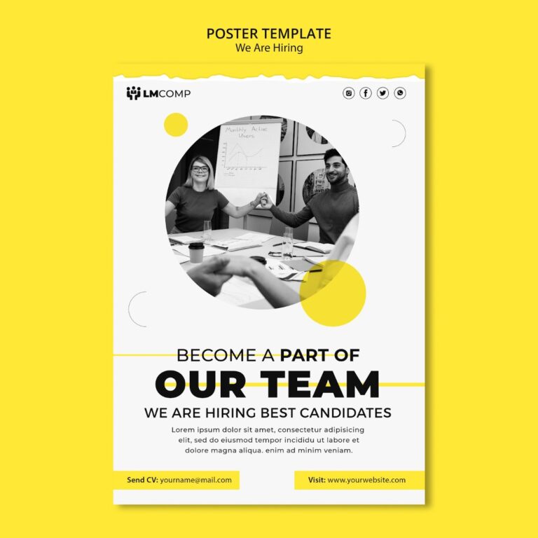 Mẫu poster tuyển dụng vector