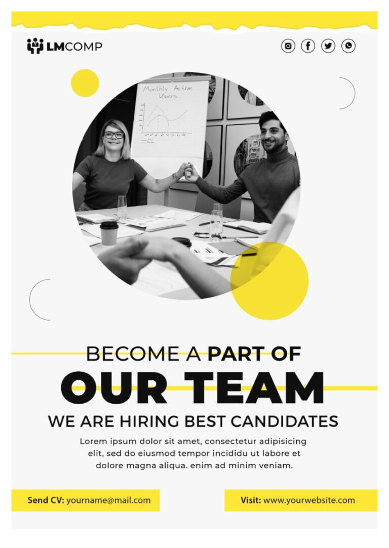 Mẫu poster tuyển dụng chuyên nghiệp