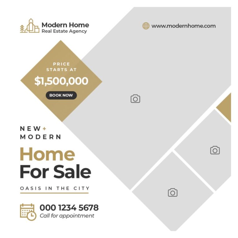 Mẫu quảng cáo bất động sản hiện đại