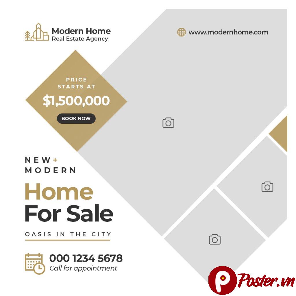 Mẫu quảng cáo bất động sản hiện đại