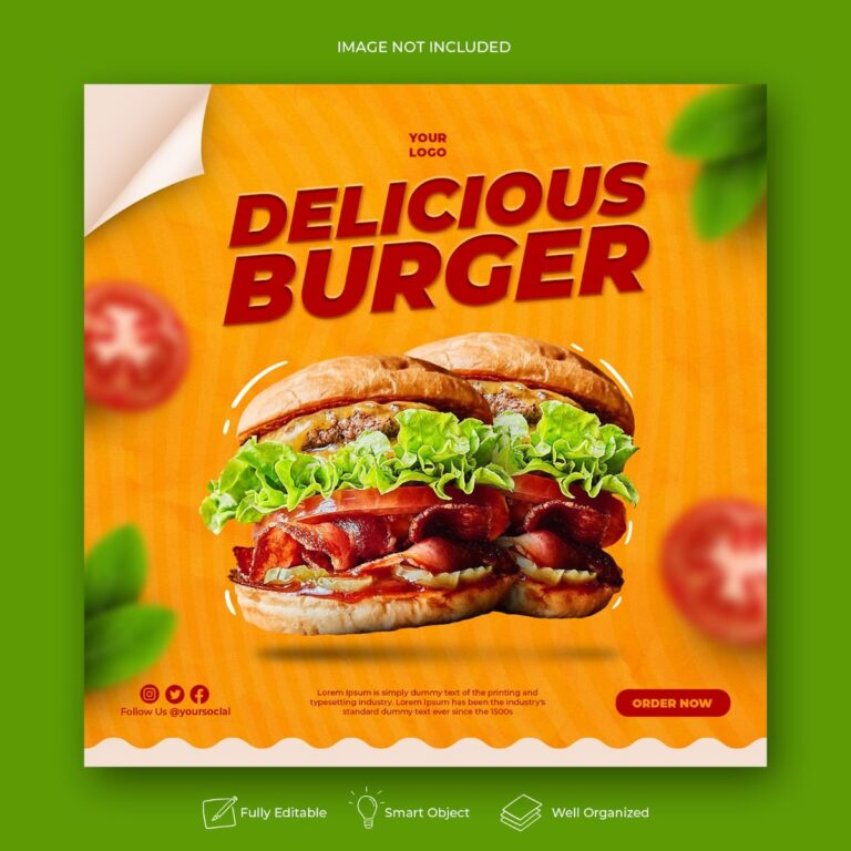 Mẫu quảng cáo burger PSD