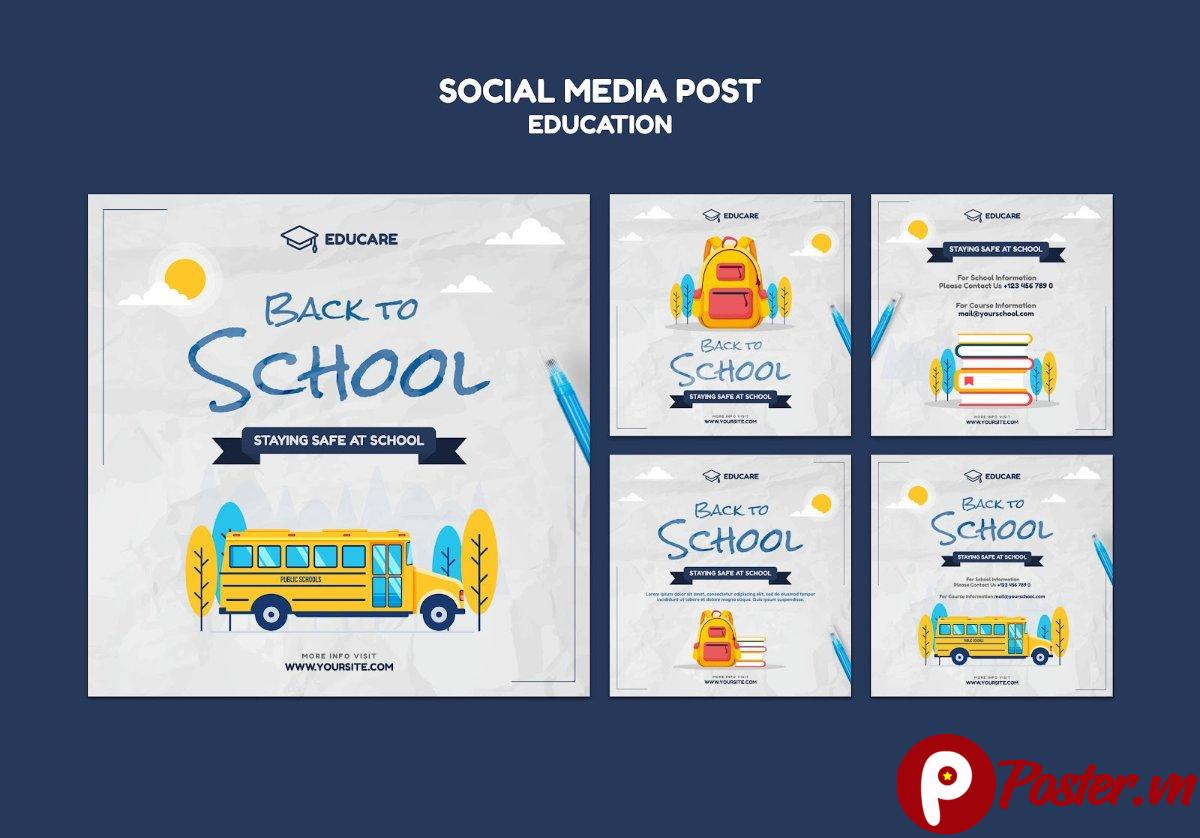 Mẫu Social Media Back To School