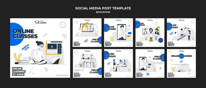Mẫu Social Media Giáo Dục Vector