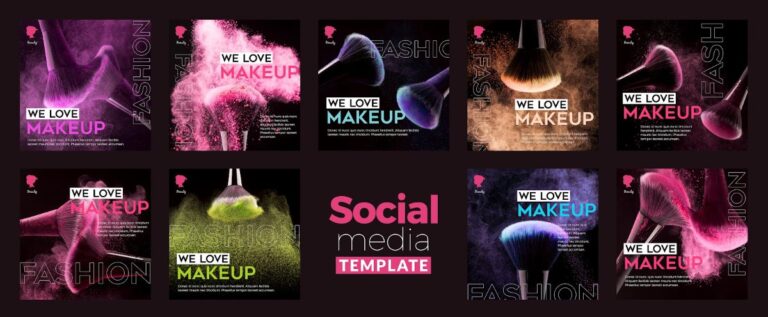 Mẫu Social Media Makeup PSD