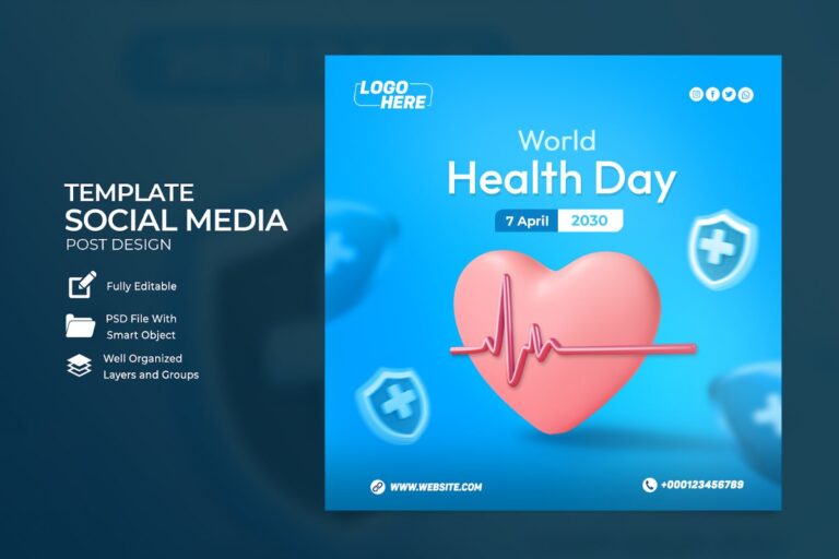 Mẫu Social Media Ngày Sức Khỏe Thế Giới