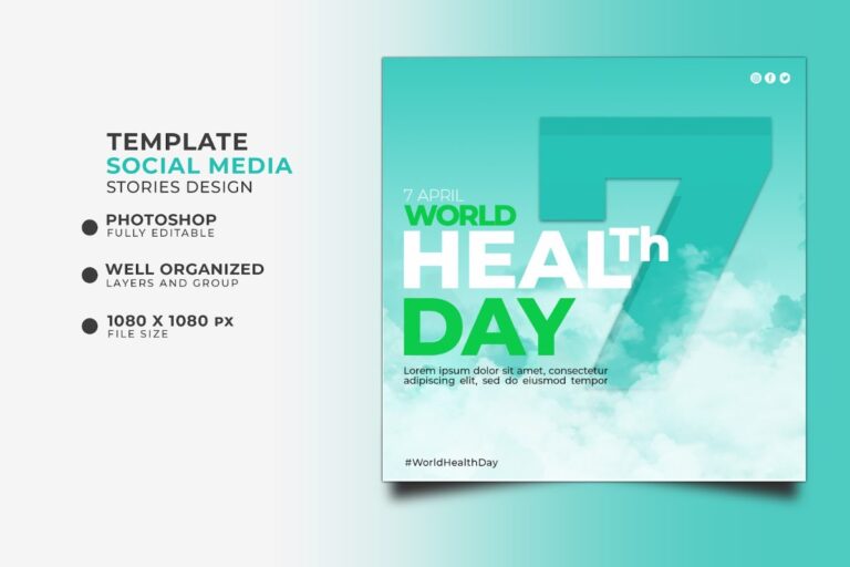 Mẫu Social Media Ngày Sức Khỏe Thế Giới