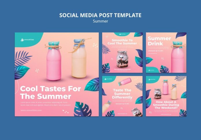 Mẫu Social Media Post Mùa Hè