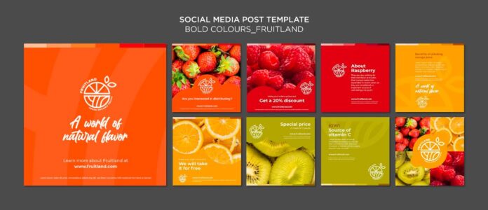 Mẫu social media post trái cây